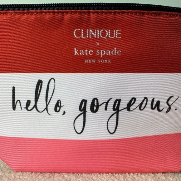 KATE SPADE X CLINIQUE COSMETIC POUCH HELLO GORGEOUS - Picture 2 of 6